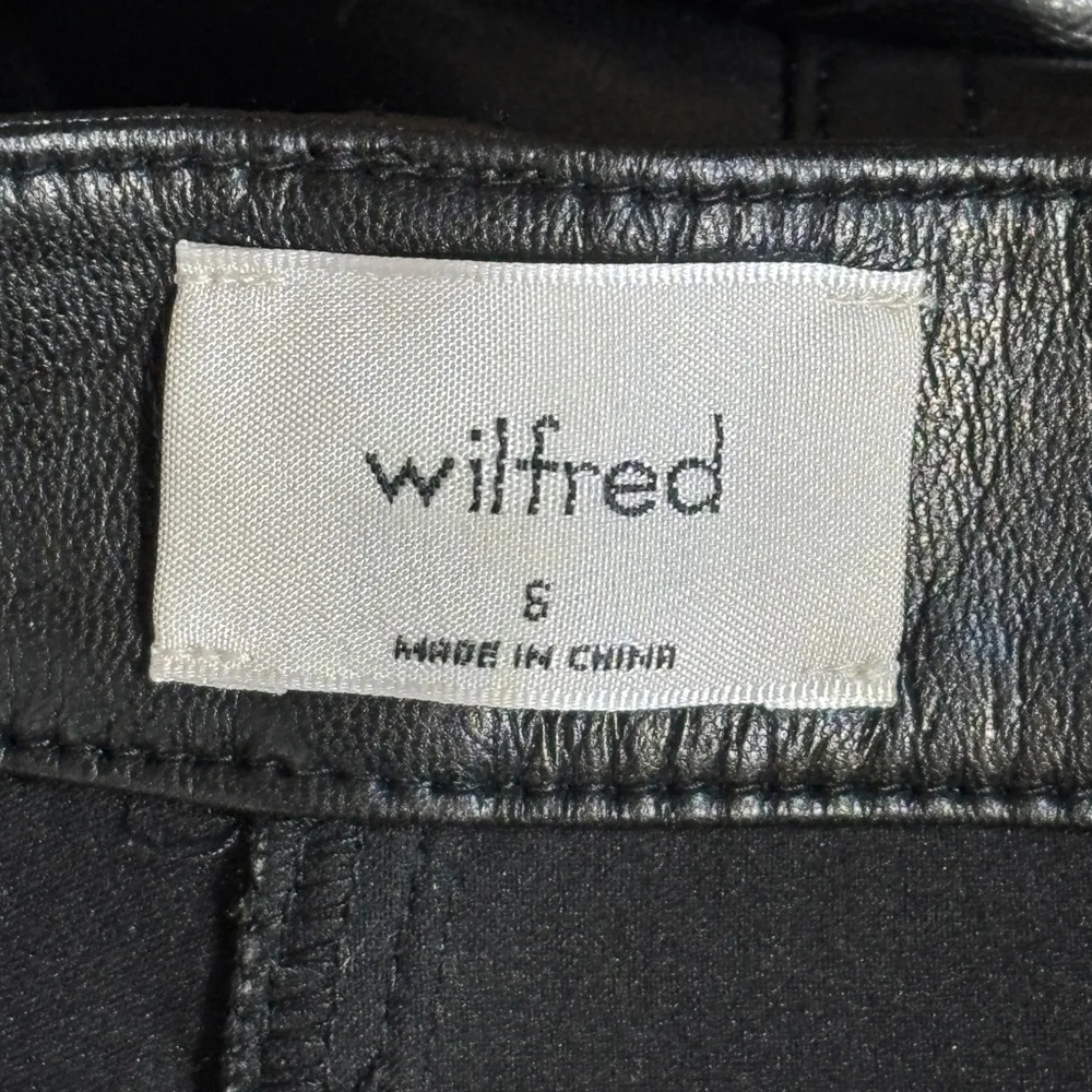 Wilfred The Melina™ High-waisted Vegan Leather Pants Women’s Size 6 Black